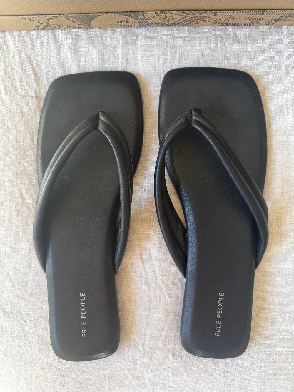 Free People Black Tia Thong Sandal